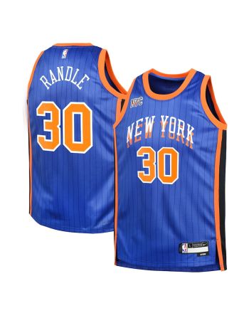 Julius Randle 30 New York Knicks 2023/24 City Edition Swingman YOUTH Jersey - Blue