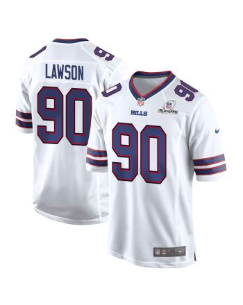 Shaq Lawson 90 Buffalo Bills 2023 Playoffs Patch Game Men Jersey - White