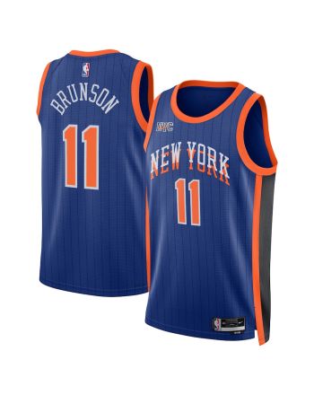 Jalen Brunson 11 New York Knicks 2023/24 City Edition Swingman Jersey - Blue