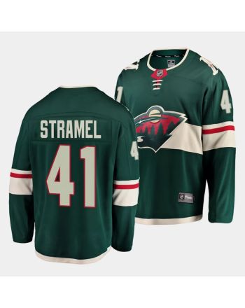 Charlie Stramel #41 Minnesota Wild 2023 NHL Draft Home Men Jersey - Green