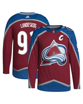 Gabriel Landeskog 92 Colorado Avalanche Primegreen Men Jersey - Burgundy