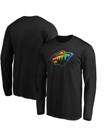 Minnesota Wild Team Pride Logo Long Sleeve T-Shirt - Black