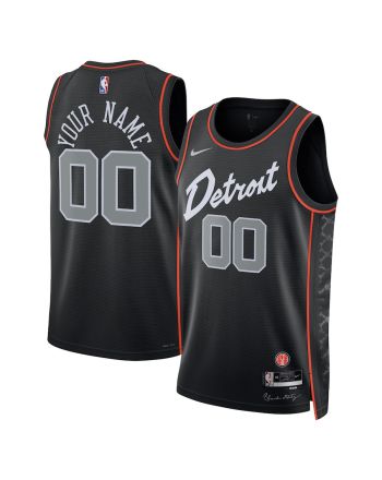 Detroit Pistons 2023/24 City Edition Swingman Custom Jersey - Black