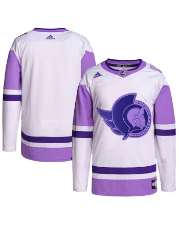 Ottawa Senators Hockey Fights Cancer Primegreen Men Jersey - White/Purple